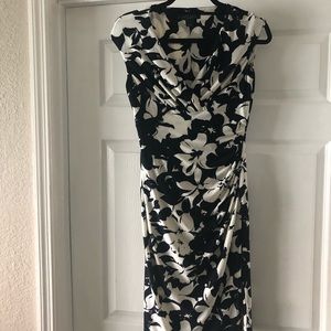 Ralph Lauren ruched faux wrap dress